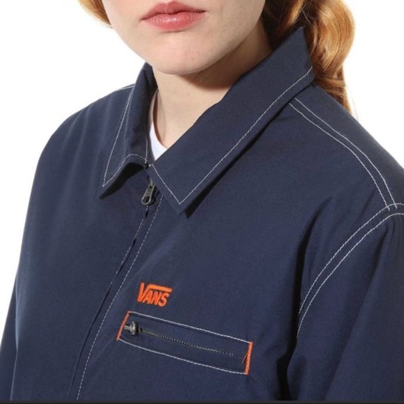 💖MEGA SALE💖VANS Pro Stitched Station Women’s Size Jacket Blue VN0A4CWPLKZ - Picture 7 of 9